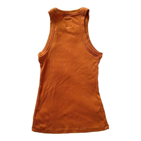 Hand-dyed Wesley from Bandier basic bronze orange tank top. Size XS. - Picture 4 of 7